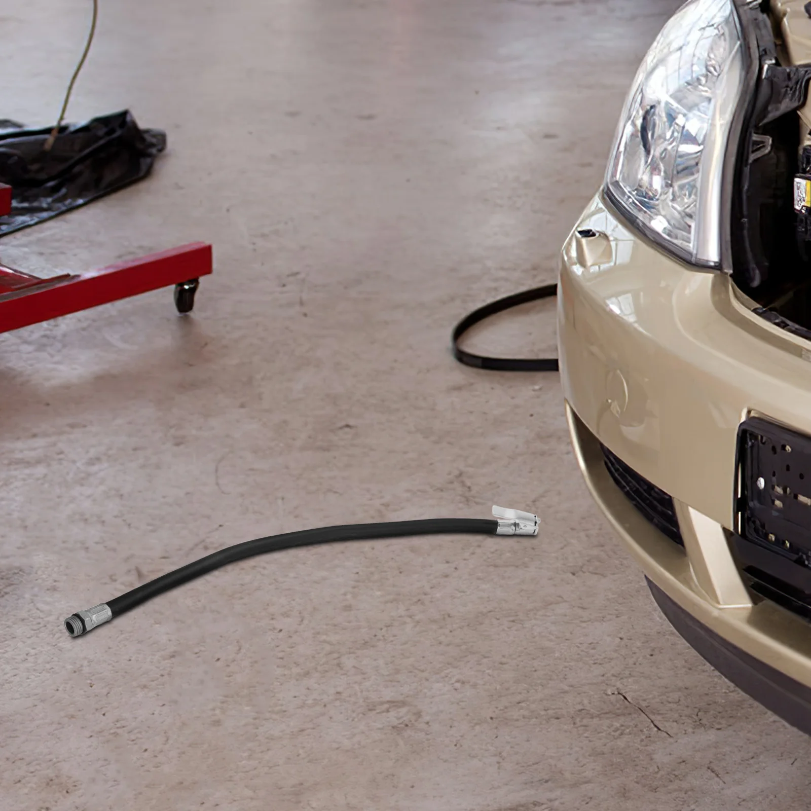 

2Pcs Tire Inflator Hose Air Gauge Pressure Monitor Car Bicycle Ev Fast Inflation Inflator Hose Air Gauge Tire Pressure