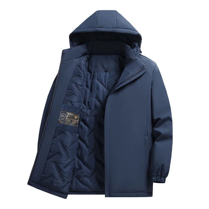 

Couples Outdoor Warmth Cotton Padded Jacket Outdoor Waterproof Warm Coat Man Windbreaker Casual Warm Parkas Detachable Hood