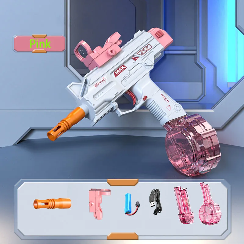UZI Volledig elektrisch waterpistool Speelgoed Zwembad Spelen Waterspeelgoed Buitenspellen Hogedrukwaterpistool Zomerspeelgoed voor kinderen Cadeau