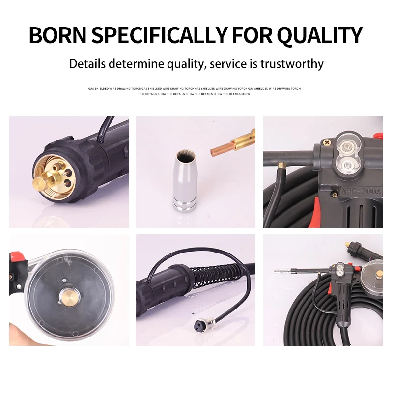 10 متر Mig لحام الألومنيوم بكرة البنادق اليورو دفع سحب لحام بندقية 200A الغاز الغاز Mig لحام بكرة بندقية لحام الألومنيوم #3