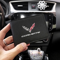 Driver License Cover Suede Anti-Fur Car Driving Documents Case Credit Card Clips for Corvette C1 C2 C3 C4 C5 C5 C6 C7 C6-R C8