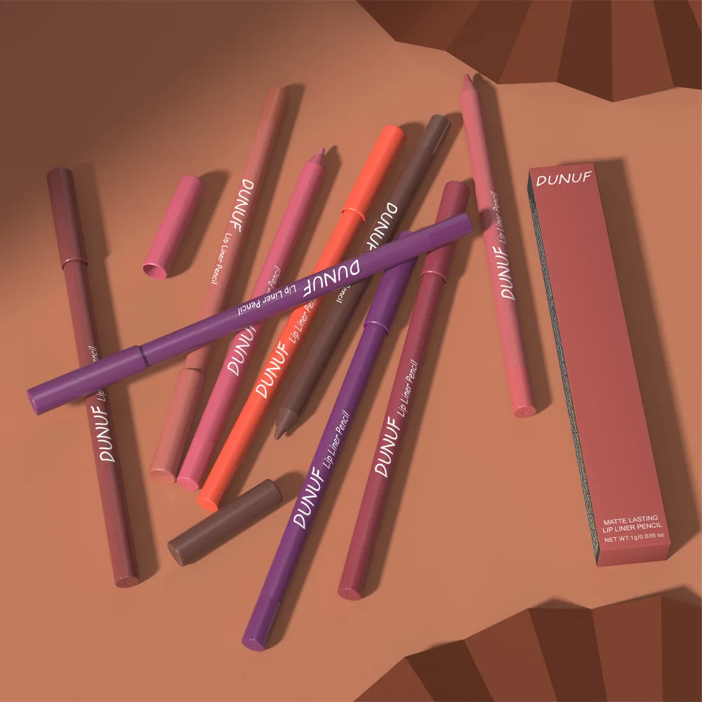 24-kolorowy konturówka do ust, wodoodporna, długotrwała, z aksamitnym matowym wykończeniem, odporna na rozmazywanie, zapewniająca precyzyjną definicję, od naturalnych do wyrazistych efektów.