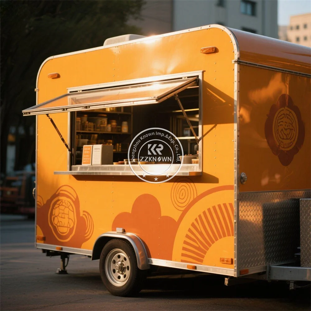 

Mobile Fast Food Trailer with Kitchen Pizza Trailer Concession Fast Food Truck With Full Equipment
