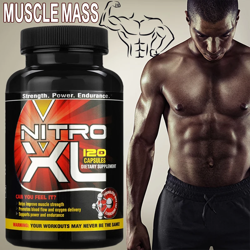 Nitro XL - Premium Nitrogen Booster for Boosting Endurance and Muscle Growth, 120 Capsules