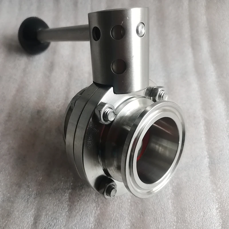 Sanitary Tri Clamp Butterfly Valve, SS304 Stainless Steel Homebrewing Butterfly Valve, 1/2 \