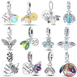 100% 925 Silver Hot Selling Luminous Firefly Series Charms Fit 925 Original Bracelets DIY Jewelry Making For Women Gift