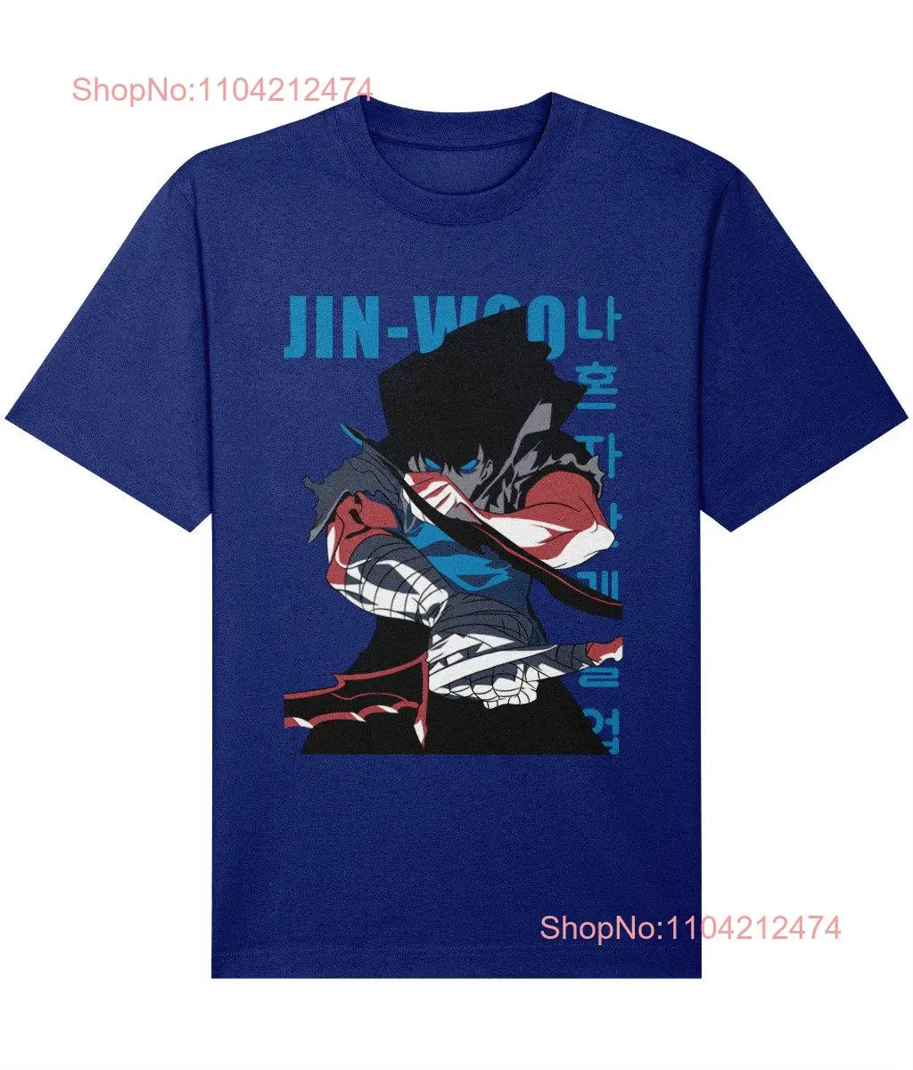 sololeveling sungjinwoo anime manga adult fashion T Shirt unisex oversized inspired long or short sleeves