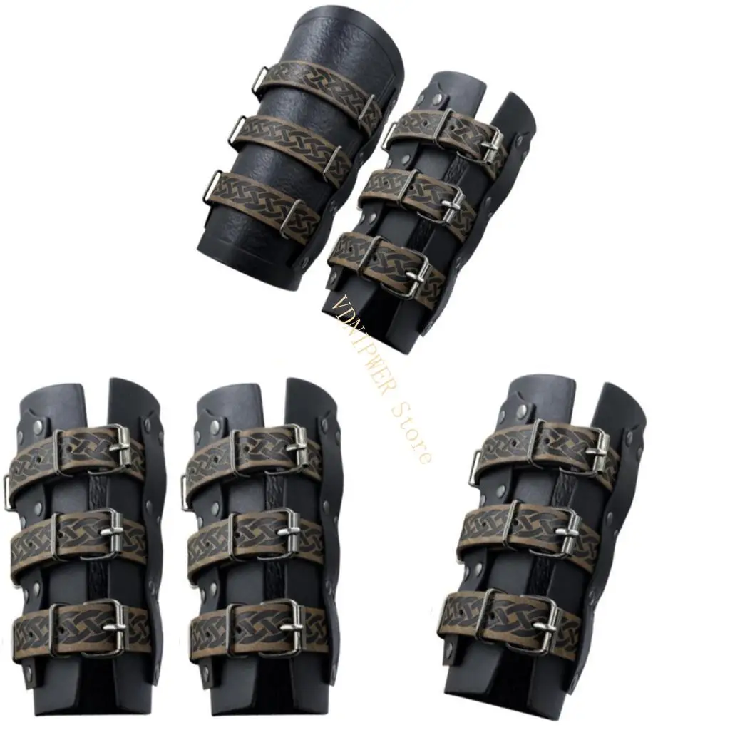 2lotsmedieval pu geather armguards archable مع تعديل حارس الذراع بالجنسين للجنسين d08e