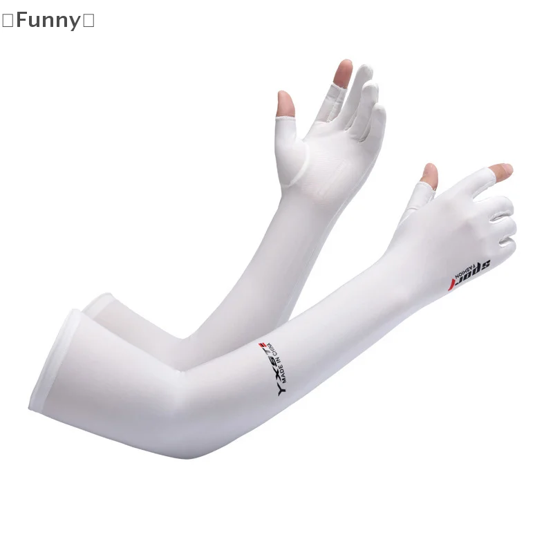 Mangas de brazo solares UV para hombre, guantes de ciclismo de mano, mangas largas, cubierta de brazo de conducción, manguito fresco de verano para mujer, protección solar para motociclista