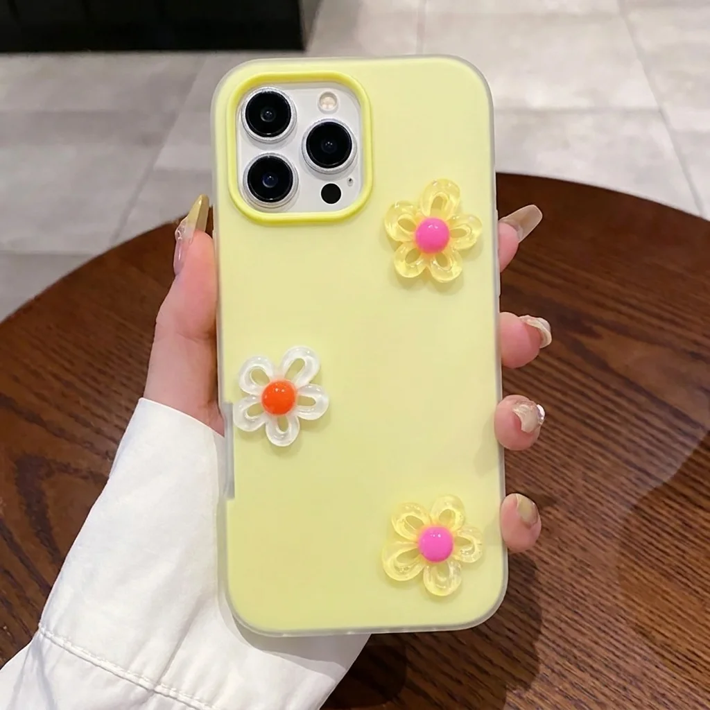 Korean Style With 3D Diy Colorful Flower Lanyard Phone Case For Xiaomi Redmi 15C 14C Note 14 13 Pro 4G 5G TPU Shockproof Cover view 5