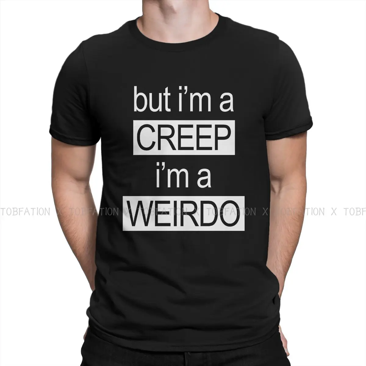 Radiohead Rock Newest TShirt for Men But I'm a Creep  Basic T Shirt Personalize Birthday Gifts Streetwear