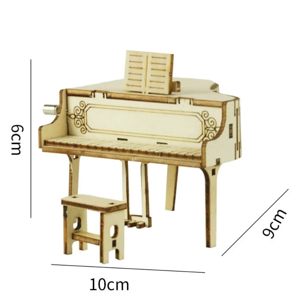 3D-Piano-Spieluhr, Puzzle-Spielzeug für Kinder, Teenager und Erwachsene, zum Zusammenbauen von Baumodellen, Set zum Selbermachen, Montessori-Bildung, Holzgeschenk