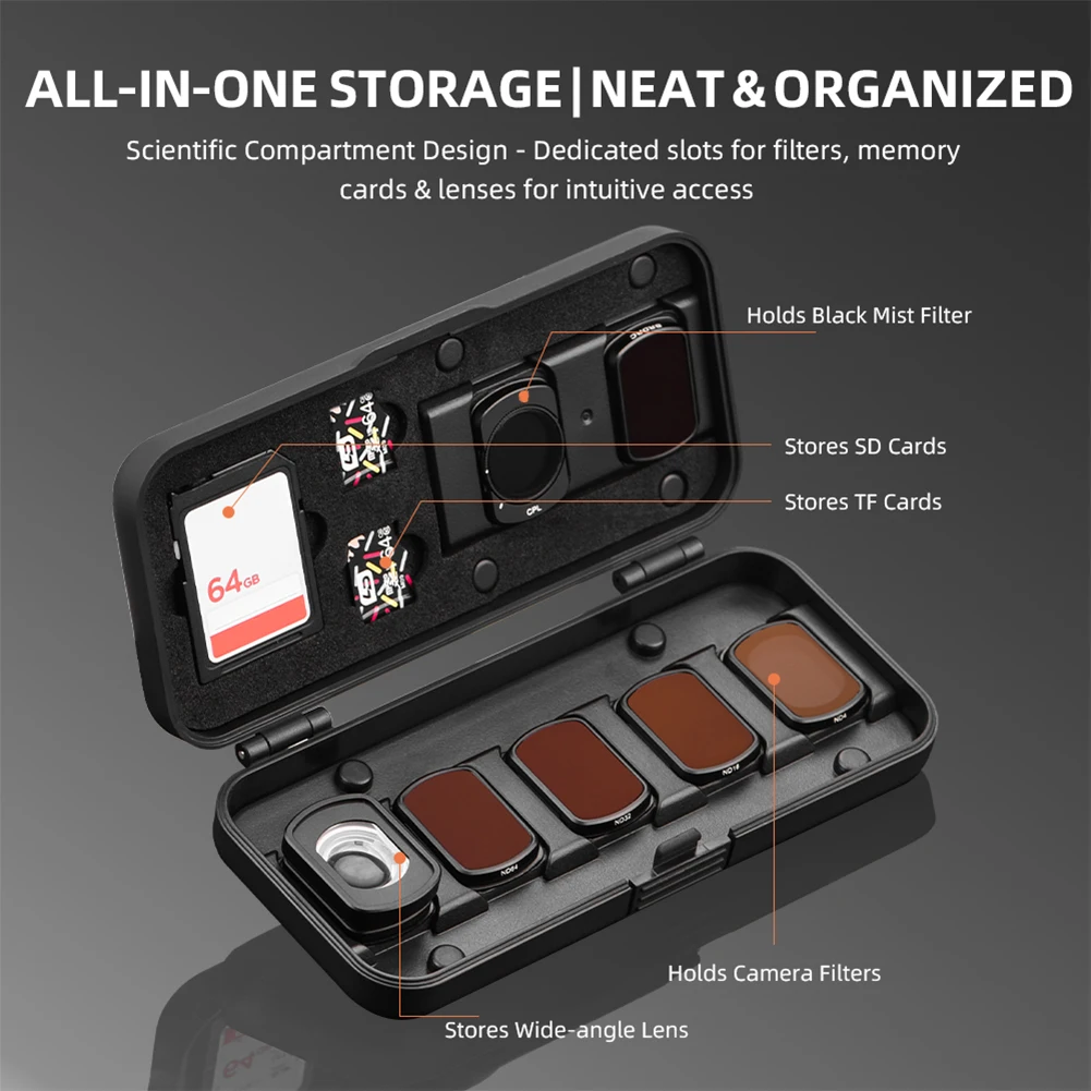 

Storage Box Shockproof Carrying Case Filter Storage Case for DJI Osmo Pocket 3 Filters