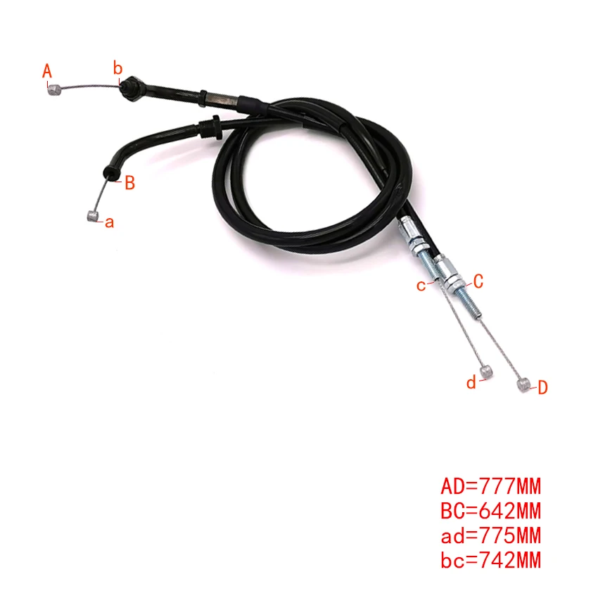 

Motorcycle Push&Pull Throttle Cable Line Wires Scooter Acceleration For Honda VFR400 NC30 RVF400 NC35 OEM:17910-MR8-000 Parts