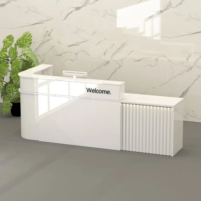Receptionist Restaurant Tables Front Desk Pulpit White Reception Retail Register Counter Liquid Bar Mobile Bureau Furniture