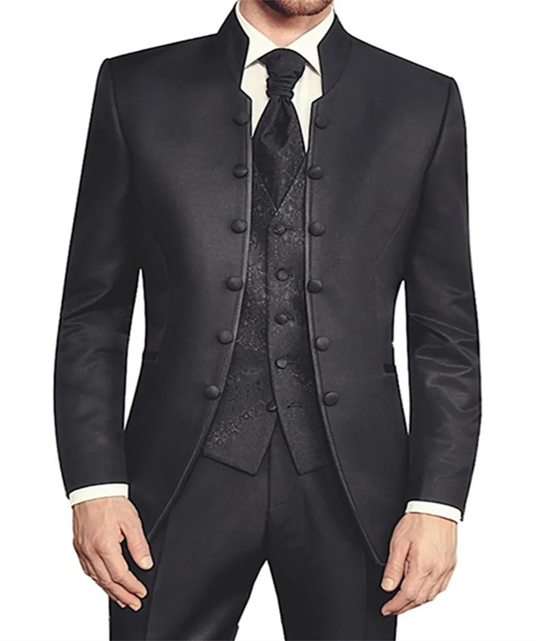 3Pieces Men Wedding Suit Prom Dress Men Suit Set Slim Fit Tuxedo Male Blazer Customized British Style Groom Clothing