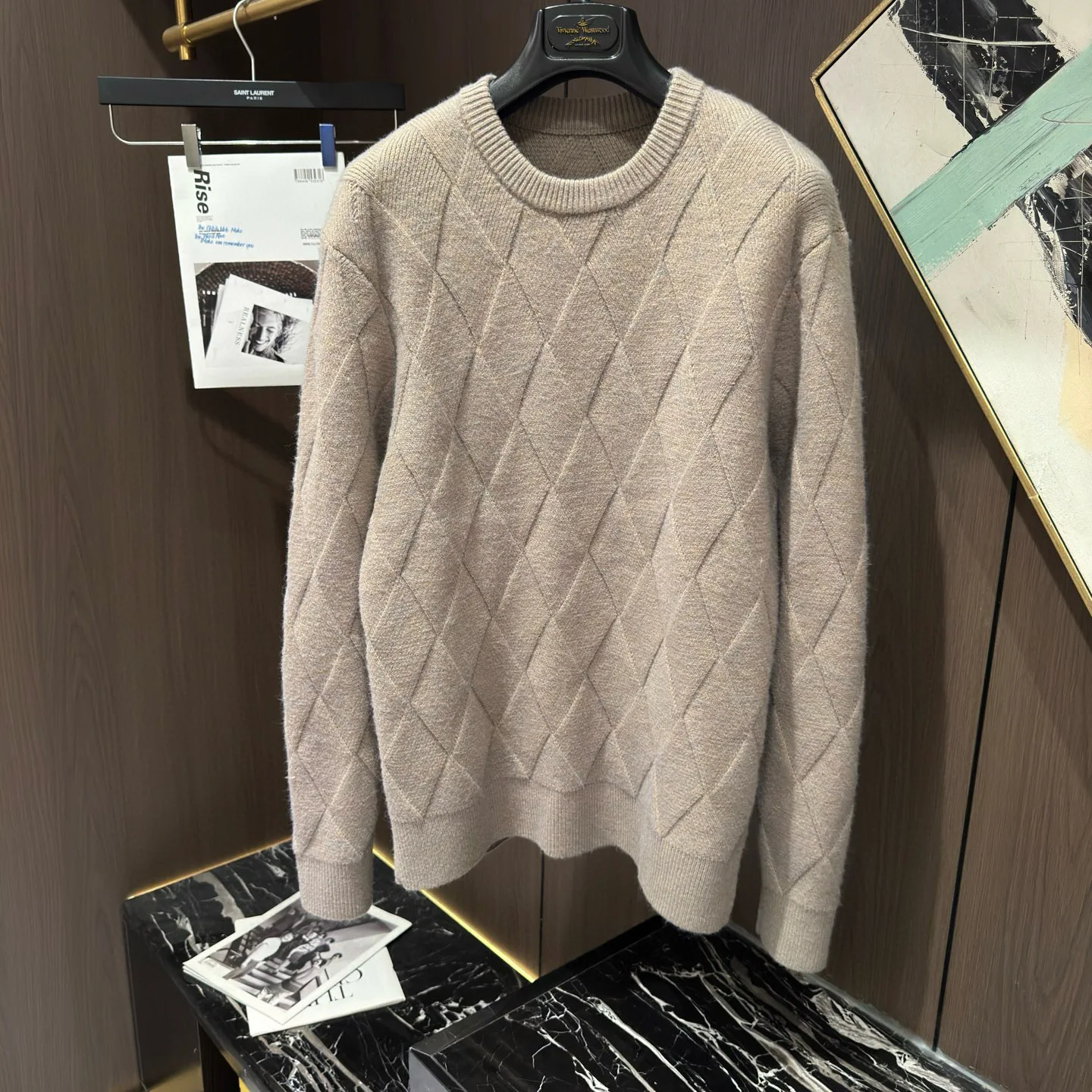 Italian LP crew neck wool knitted sweater