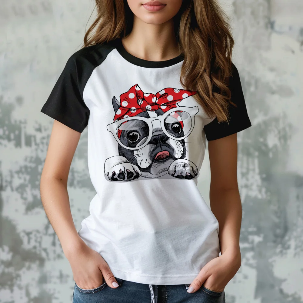 

Pug top women designer manga tshirt girl streetwear manga 2000s clothes