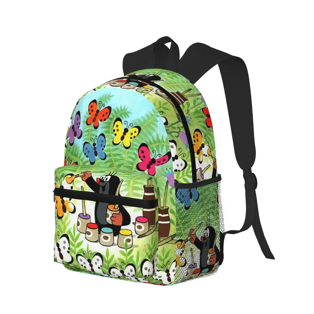The Little Krtek Mole With Friends Student Backpack School Bag Hiking Travel Daypack for Boys Girls Bookbag Shoulder Bags
