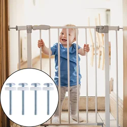 4 Pcs Child Playpen Bolts For Pressure Mounted Gate Hardware for Pets Doorways Baby Stairs Bolt (iron) Metal Banister Protector