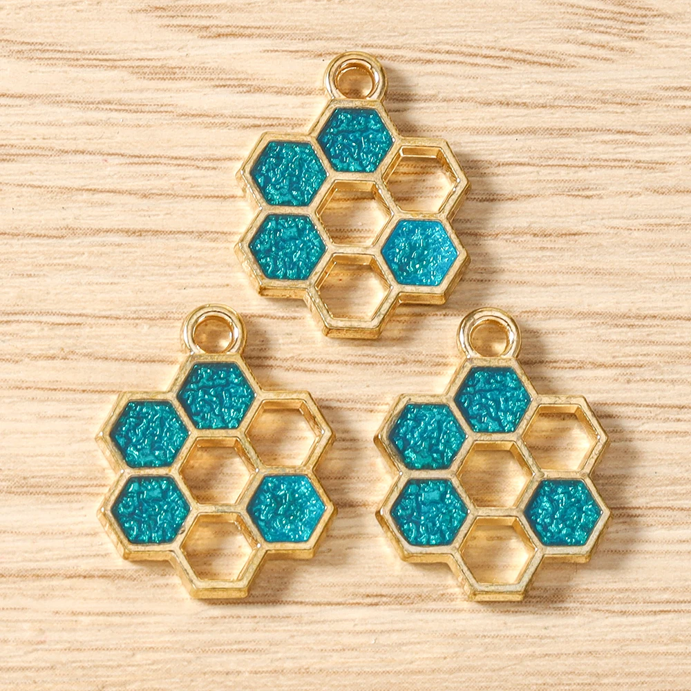 Tusember 20 Stück Bunte 19*15mm Kawaii Emaille Niedliche Honig-Bienen-Anhänger für Ohrringe, Halsketten, Schmuckherstellung, DIY-Zubehör – Detail 10