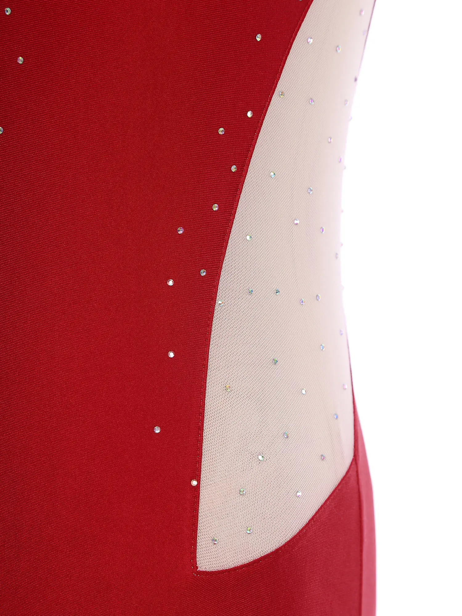 

Ballet Leotards Women Rhythmic Gymnastic Dance costumes Rhinestones Sheer Mesh Patchwork Bodysuits Figure Skating Dancewear