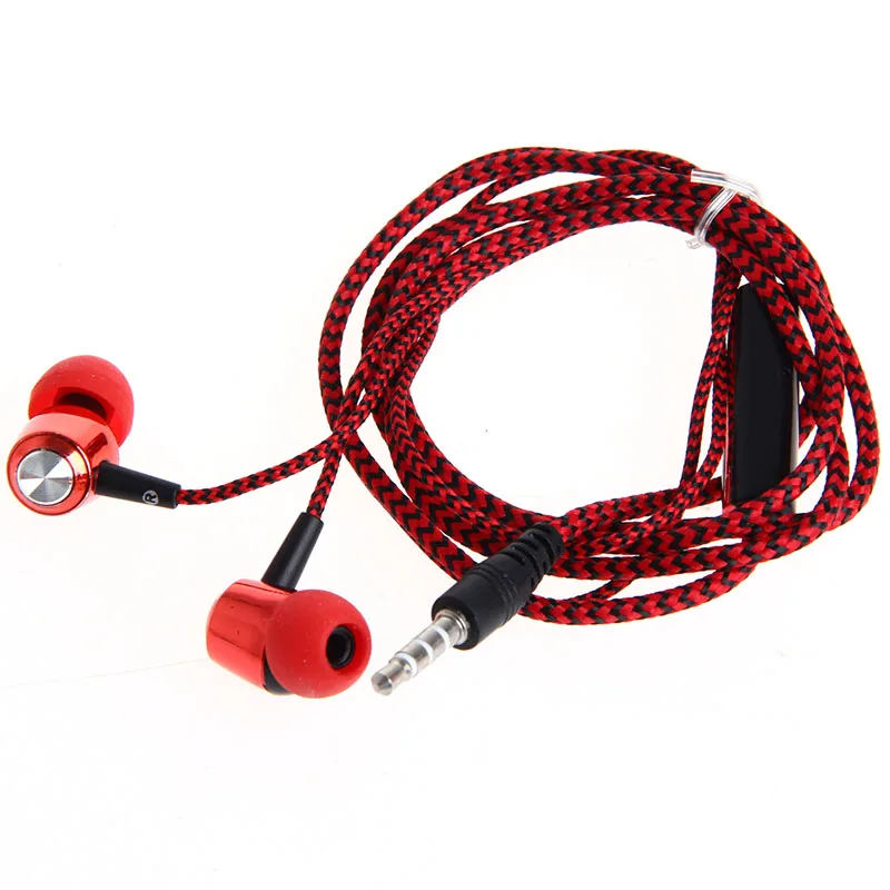 3.5mm In-Ear Earphone Headphone With Mic Braided Headset For phone New