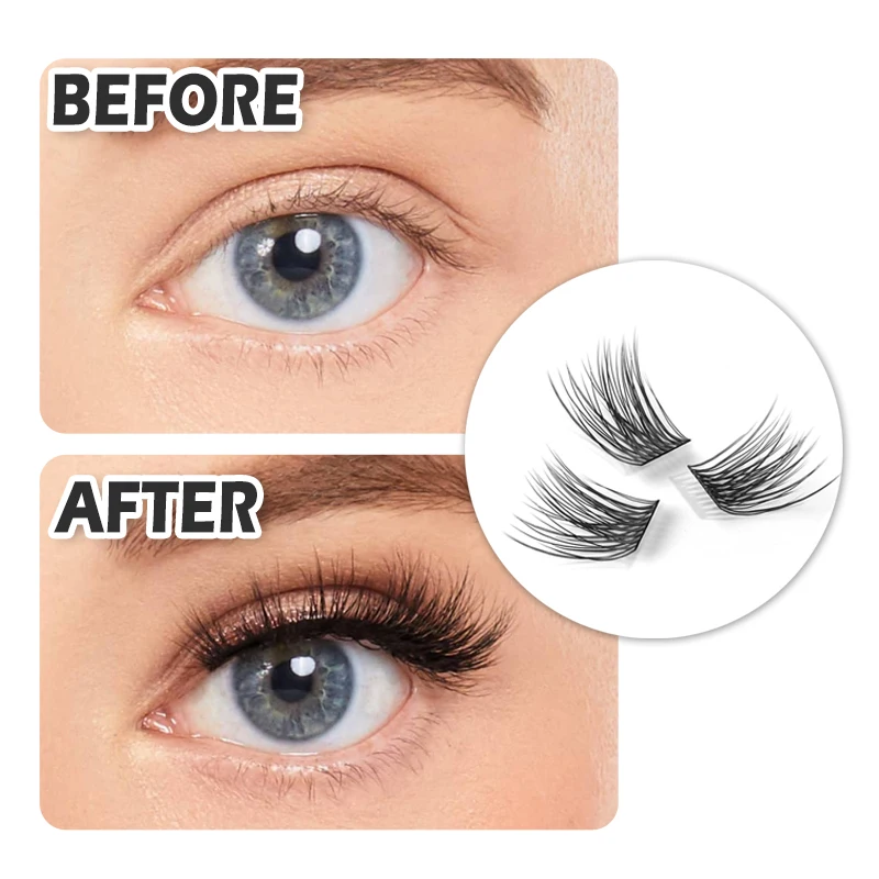 192 Volume Cluster Lashes DIY Individual Eyelash Extension Fluffy Lashes C/D Curl Natural Segmented Eyelashes Beam Bundles