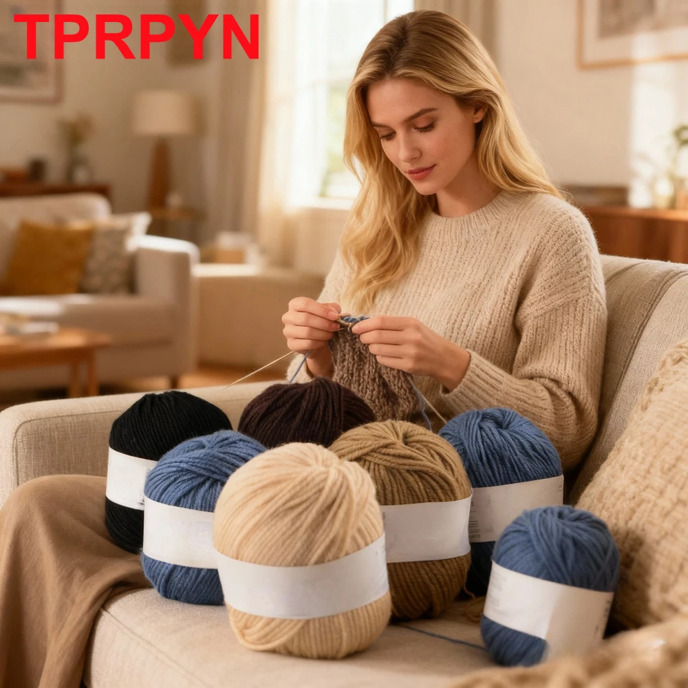 1Pc 50g 100% Wool Yarn for hand Knitting  Lanas Crochet yarn Thick Thread DIY Scarf Sweater blanet hat sock Crocheting bag shoe