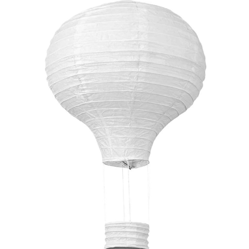 1pc 20/25/30/40cm White Hot Air Balloon Paper Lantern Lampshade Ceiling Light Christmas Wedding Party Bar Hanging DIY Decoration view 5