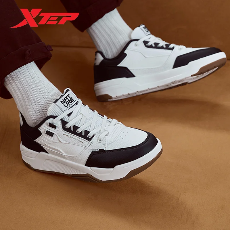 Xtep Xinhui Skateboarding Shoes For Men 2023 Winter Leisure Casual Men\'s Sports Shoes Street Style Low Top Sneakers 977419310094