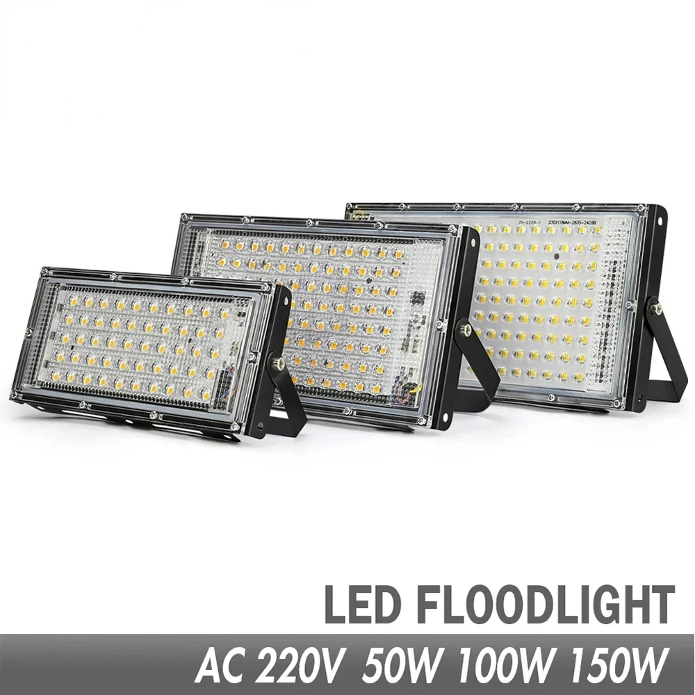 

50W 100W 150W Led Flood Light IP65 Waterproof AC 220V Outdoor Floodlight Spotlight LED Reflector Street Lamp Wall Flood Lights