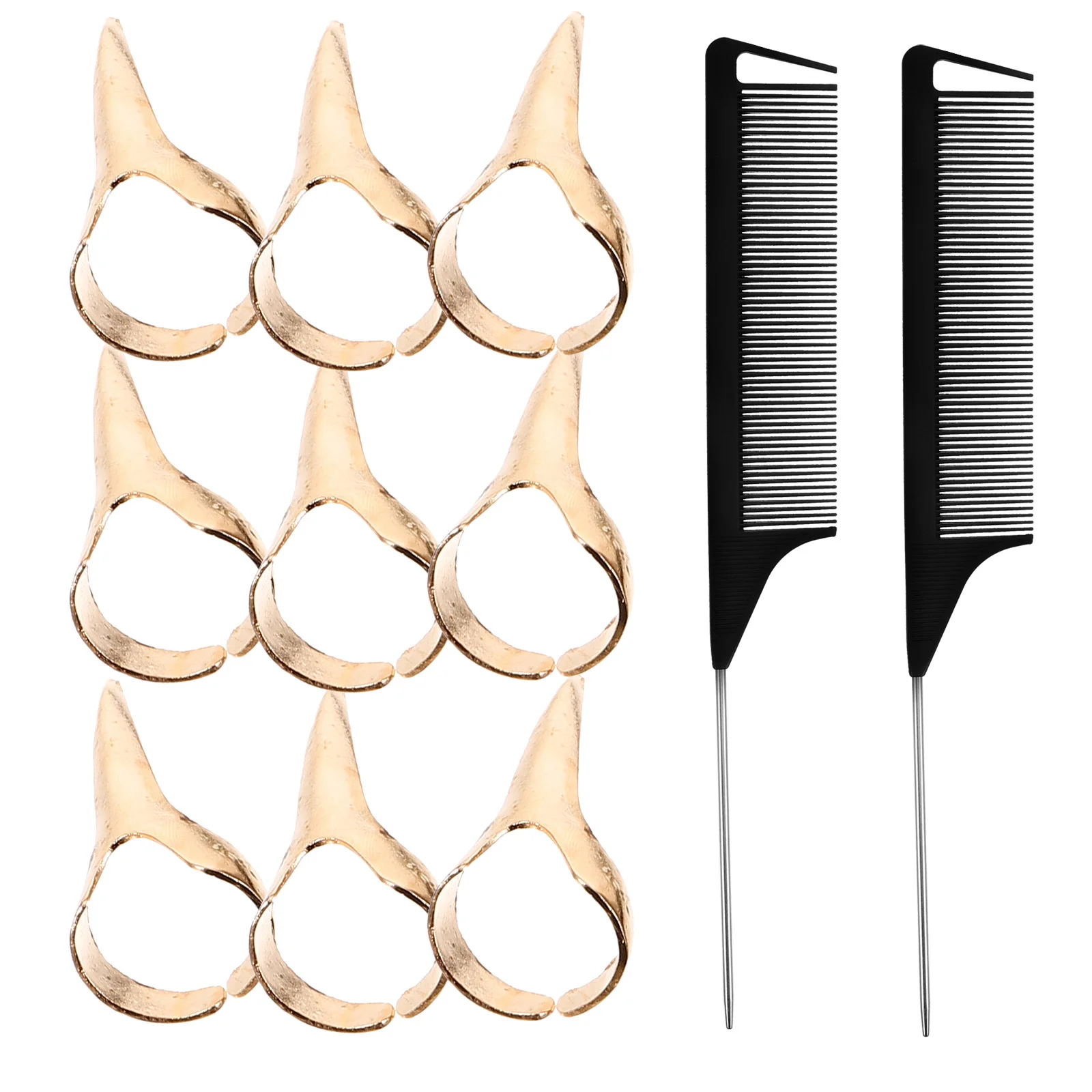 모든 모발 타입에 적합한 디탱글 콤 세트 1세트, 전문 이발사용 커팅 및 스타일링 빗, 사용하기 쉬운 헤어 파팅 도구