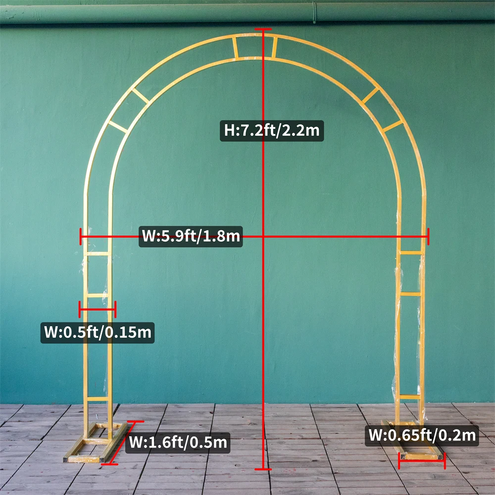 Imagem -06 - Jarown Casamento Arco Bolo Carrinho Conjunto de Metal Flor Suporte Casamento Arqueado Porta Fundo Decoração Arco Redondo Decoração de Festa para Casa