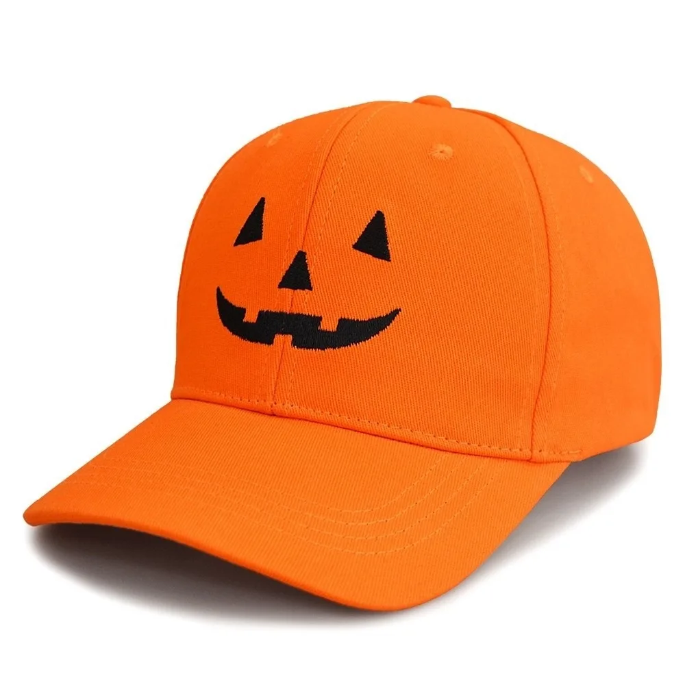 

Funny Breathable Halloween Baseball Cap Lightweight Cotton Pumpkin Embroidery Hat Creative UV Protection Sunshade Cap Outdoor
