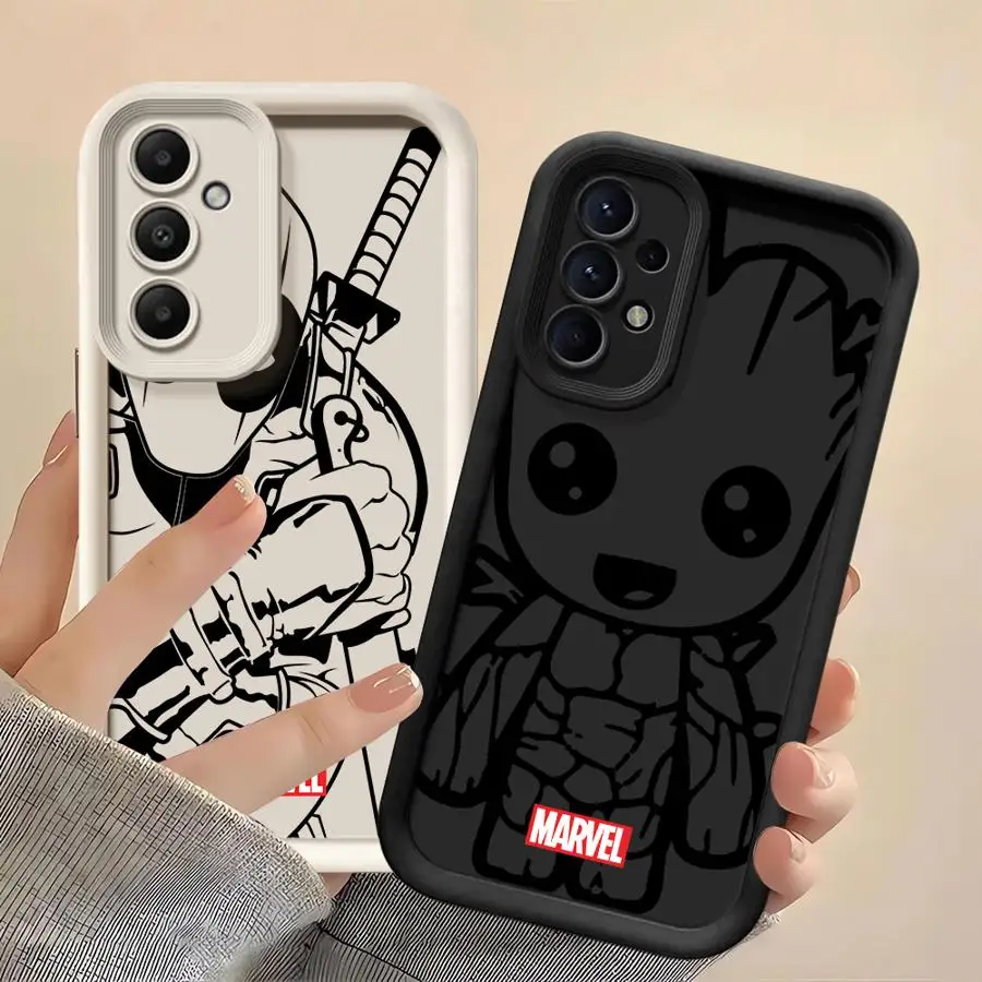 

Marvel Cool Deadpool Groot Case for Samsung Galaxy A24 A13 A26 A22 A34 A33 A56 A14 A16 A23 A12 A32 A36 TPU Soft