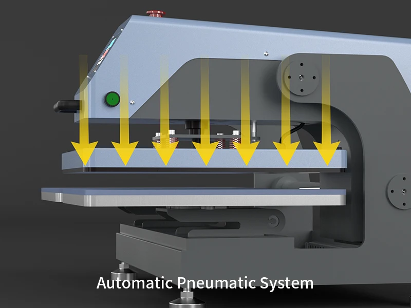 Double station 40 * 50 cm light blue hot press transfer machine