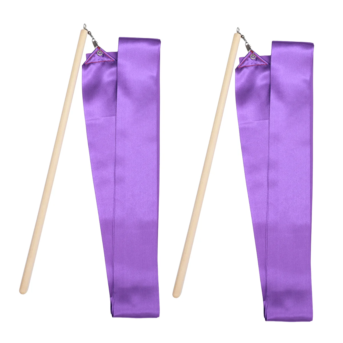 

2 Pcs Dance Ribbon Streamer Dancing Gymnastics Kids Streamers Purple Silk Child