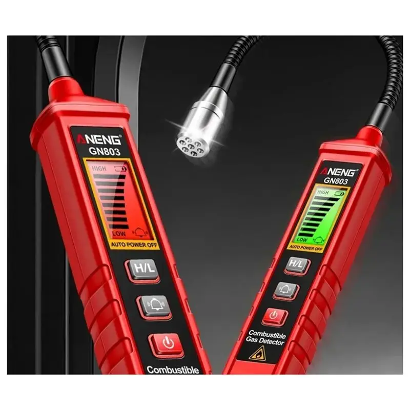 GN803 Handheld Gas Leak Detector Methane Combustible Gas Testers Portable Gases Concentration Analyzer Meter-N37R