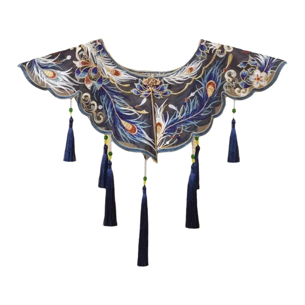 novo-traje-de-formatura-chines-unissex-com-bordado-de-dragao-e-fenix-gola-falsa-destacavel-e-xale-de-ombro-com-nuvens