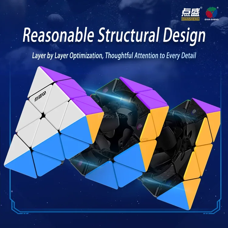 [ECube] Diansheng FTO المكعب المغناطيسي غالاكسي العنقودية الوجه تحول ثماني السطوح الأسود الابتدائي المغناطيسي ماجيك سرعة لغز لعبة هدية