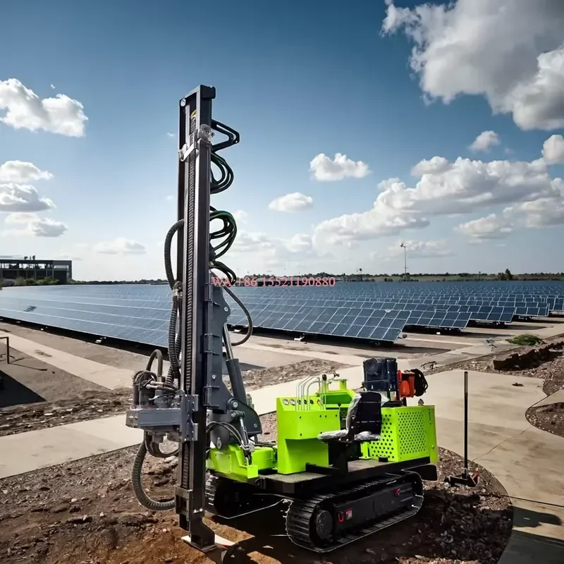 wmwmnu Multi-Function Hydraulic Photovoltaic Solar Pile Driver for Mine Drilling Rigs