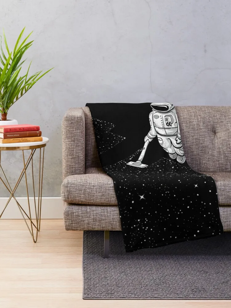 Space Cleaner Throw Blanket Travel Blanket Luxury Blanket anime Fluffy Shaggy Blanket