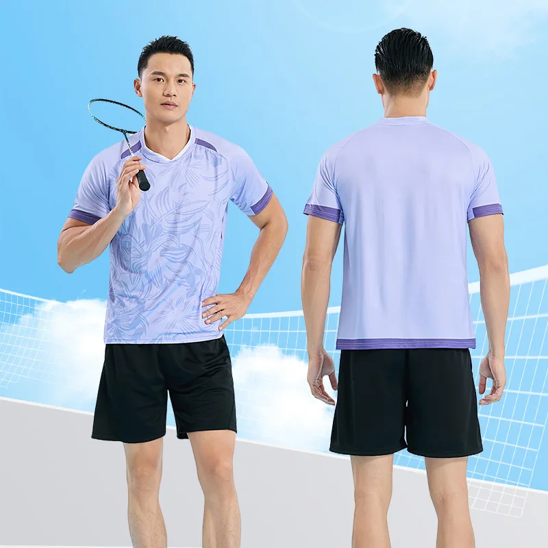 Men's Quick - Dry Sports Outfit Set for Badminton, Table Tennis, Volleyball Training and Team Activities