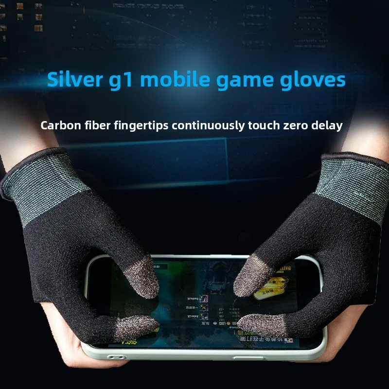 Upgrade 2PCS Finger Thumb Sleeve Gloves for Gamer Non-scratch Mobile Gaming Gloves Gaming Accessories Comfortable Sweat Proof