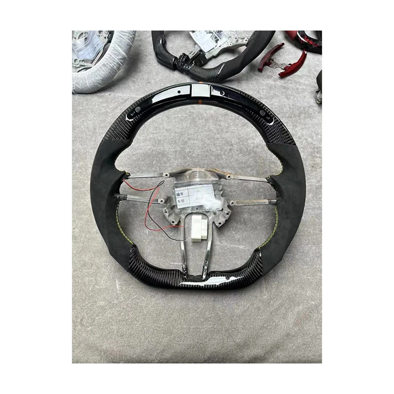 Custom Alcantara Led Carbon Fiber Steering Wheel to Fit for  911.2 971 959 718 Macan 911 Boxster GT Turbo Steering Wheel - Image 2