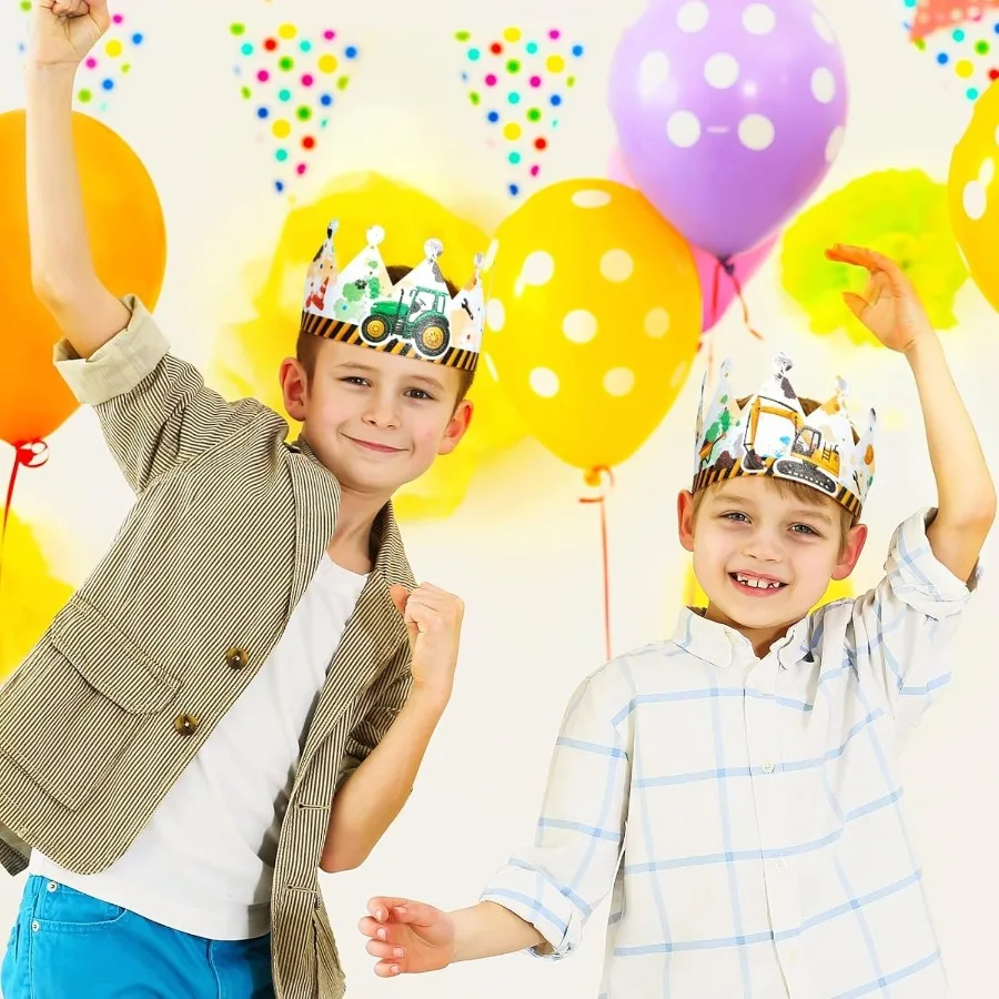 قبعات حفلات WERNNSAI لـ - 12 قطعة من لوازم حفلات أعياد الميلاد التيجان مع شريط مرن قبعات حفلات ورقية ملونة لـ