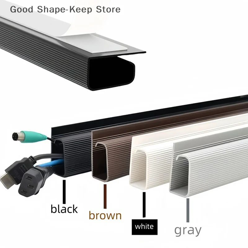 Organizador de cables de escritorio blanco, bandeja de gestión sin perforación debajo del escritorio, Protector de cables de cancelación, accesorios de oficina