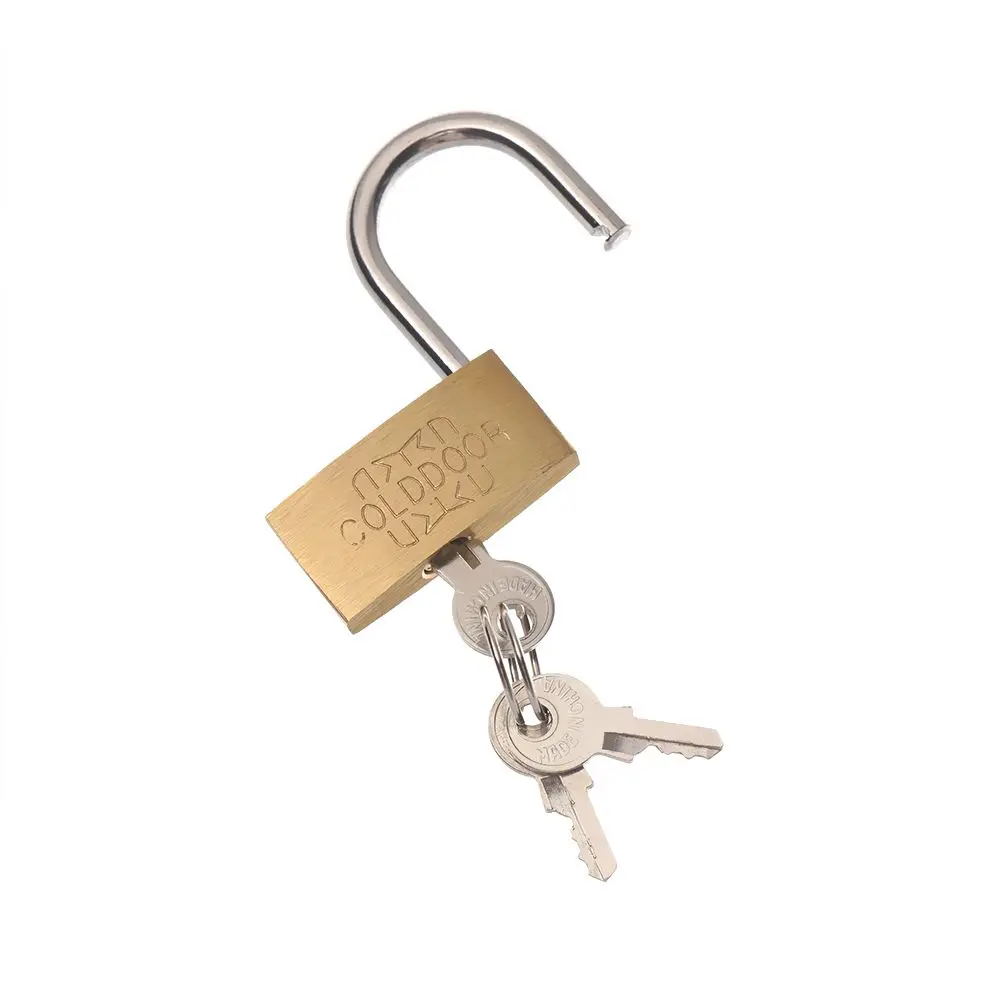 Brass Padlock Small Copper Lock with 3Keys Mini Luggage Case Padlock Box Case Lock Mini Locks Lovers Lock Home Improvement