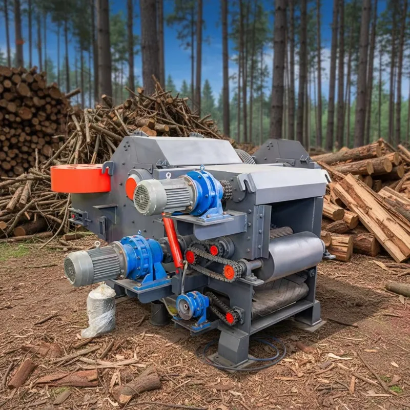High Efficiency Gas Powered Wood Chipper Machine Mobile Branch Shredder Crusher for Orchard Farm Garden Forestry Projects